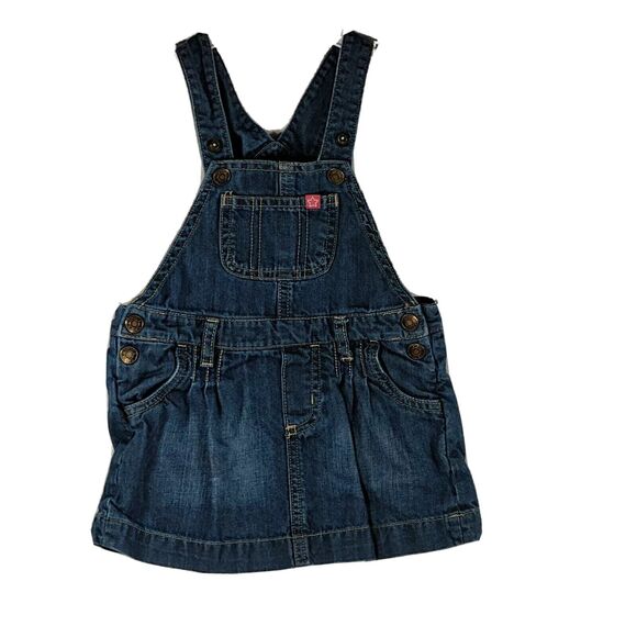 Overalls Toddler Dress Size 18 months Carter's Bib Style Skirt Denim - Picture 1 of 4